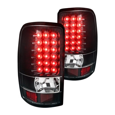 2000 - 2006 Chevy Tahoe (Lift Gate) LED Tail Lights - Black