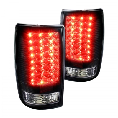 1997 - 2002 Ford Expedition LED Tail Lights - Black