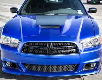 2011 - 2014 Dodge Charger A23 Style Fiberglass Ram Air Hood - TruFiber